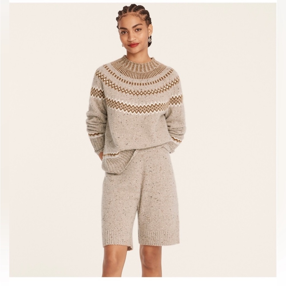 J. Crew Cashmere Donegal Relaxed Sweater Shorts NWT